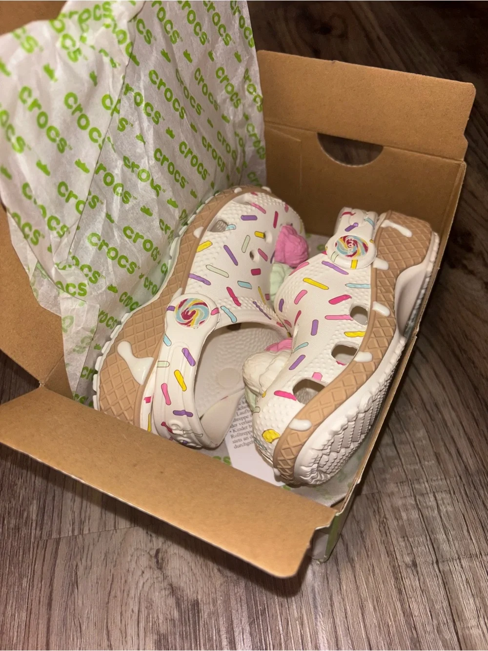 NEW Toddler Girl Ice Cream Crocs